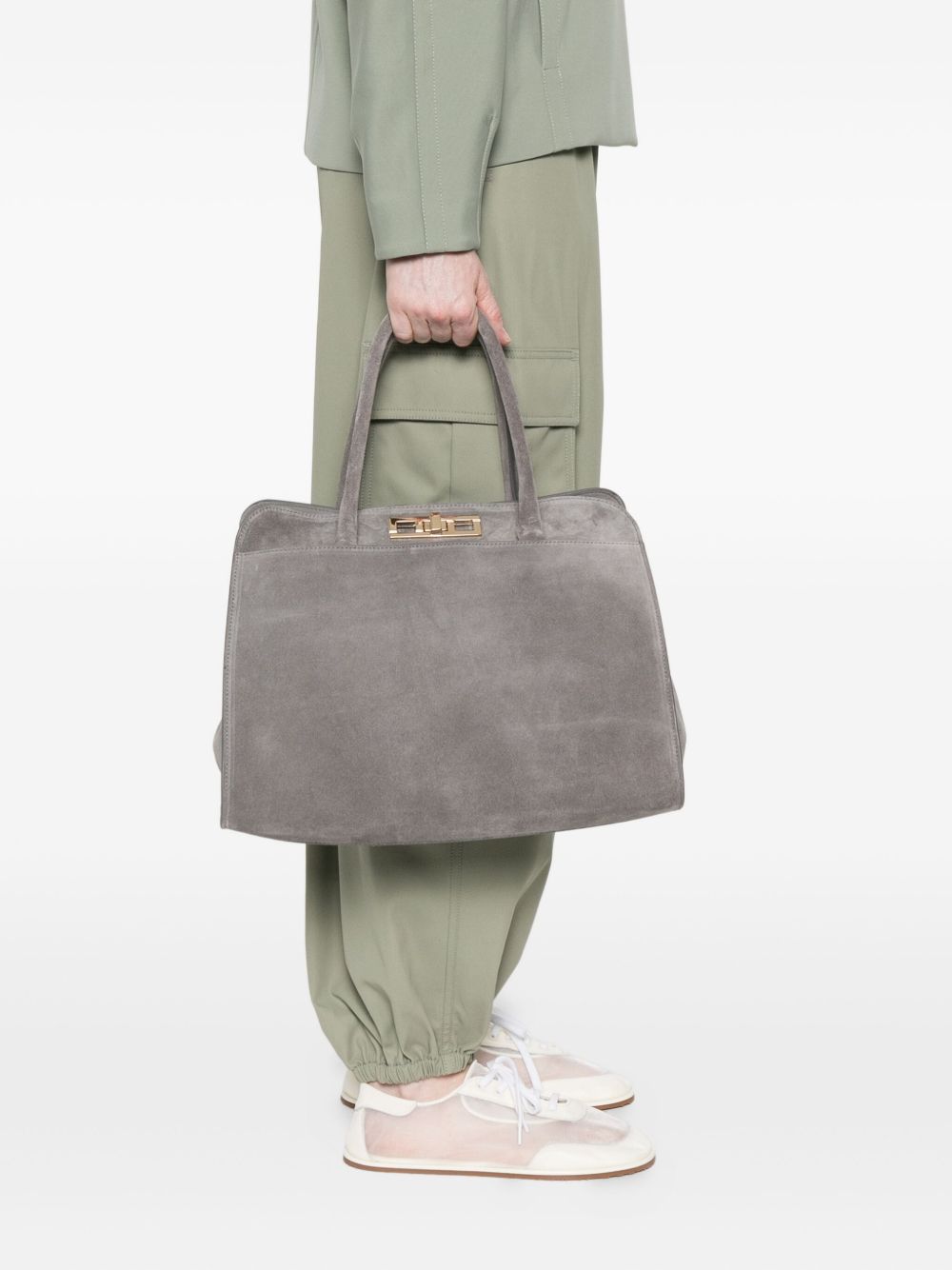 Fabiana Filippi Bags Grey Real Suede