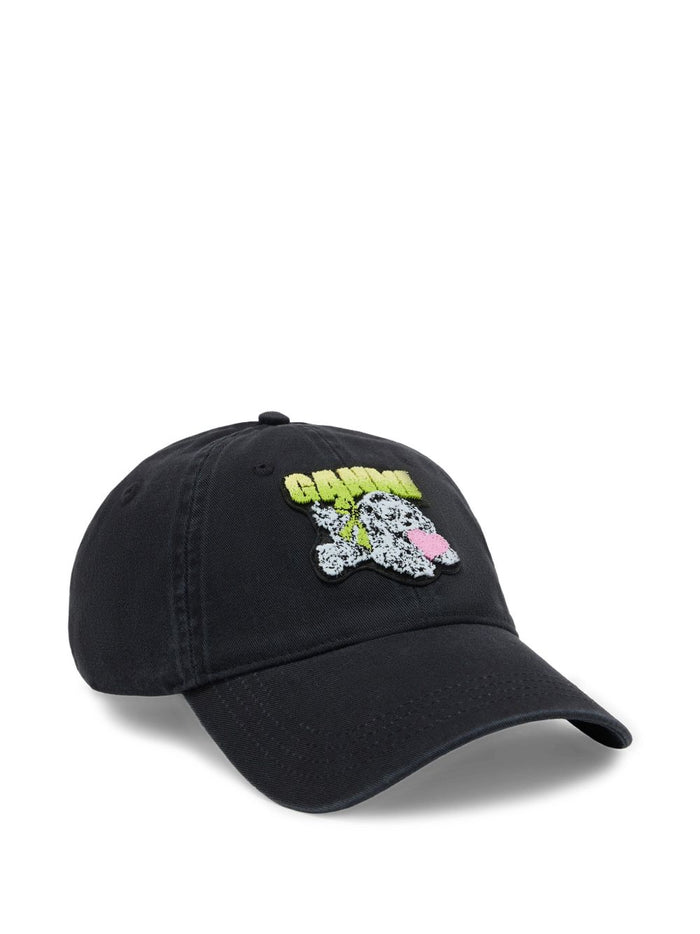 Ganni Hats Black Organic Cotton