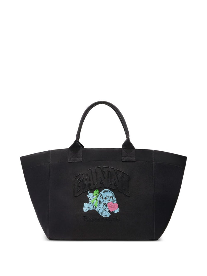 Ganni Bags Grey Recycled Cotton