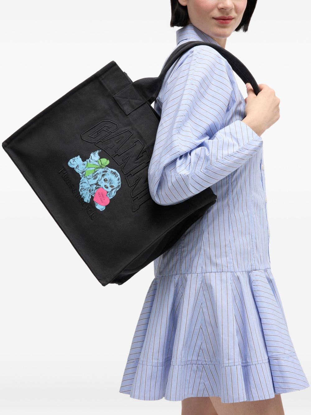 Ganni Bags Grey Recycled Cotton