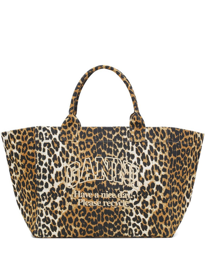 Ganni Bags Brown Recycled Cotton