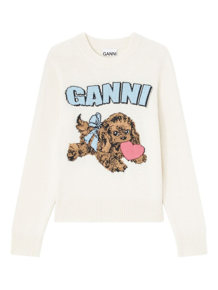 Ganni Sweaters Beige