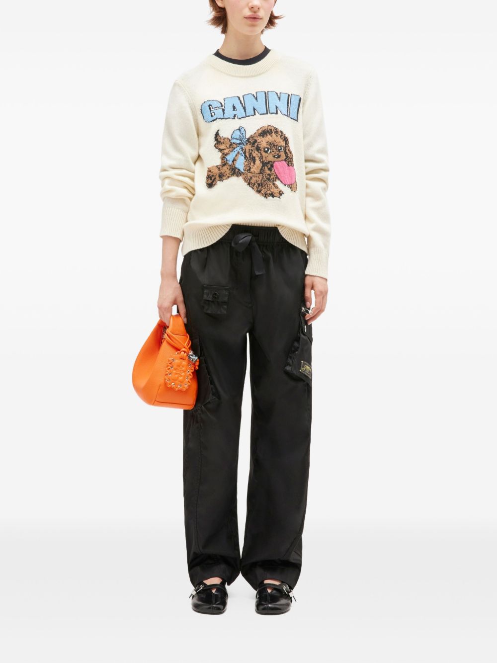 Ganni Sweaters Beige