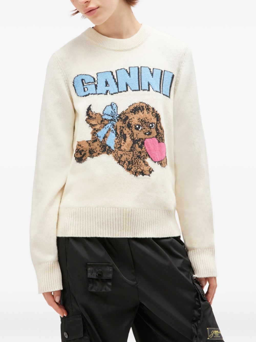 Ganni Sweaters Beige