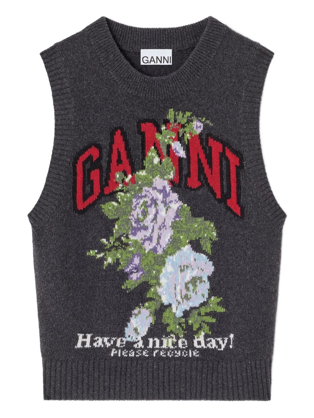 Ganni Sweaters Grey
