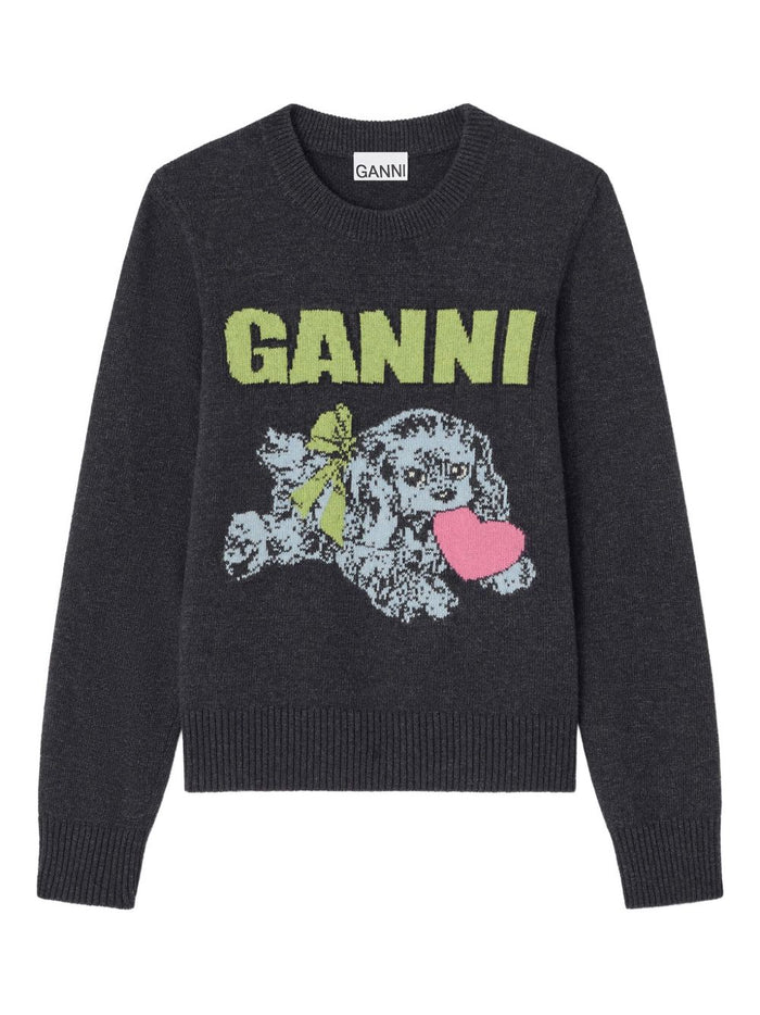 Ganni Sweaters Grey