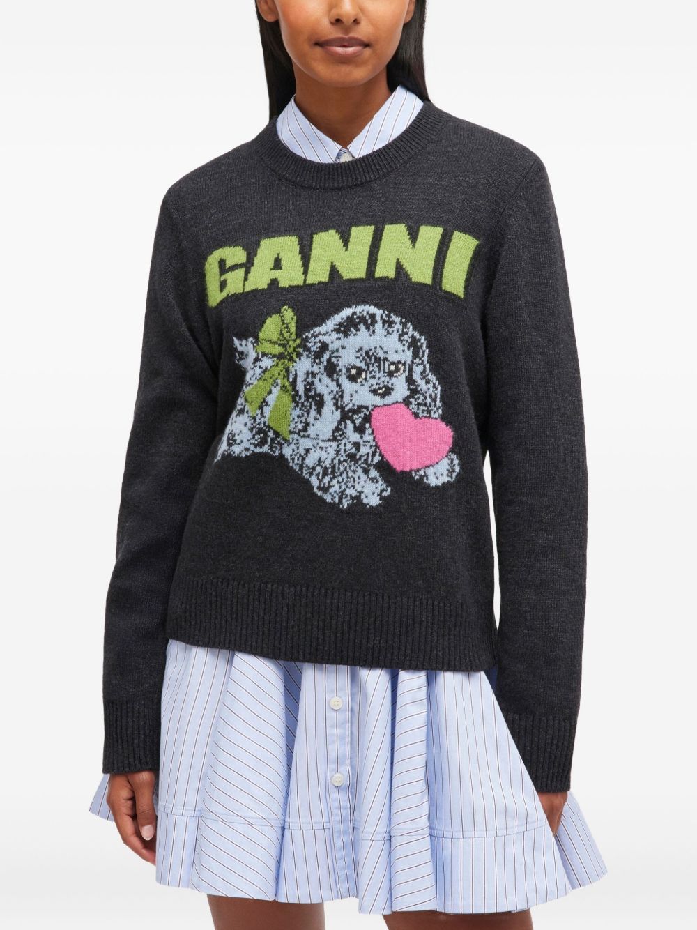 Ganni Sweaters Grey