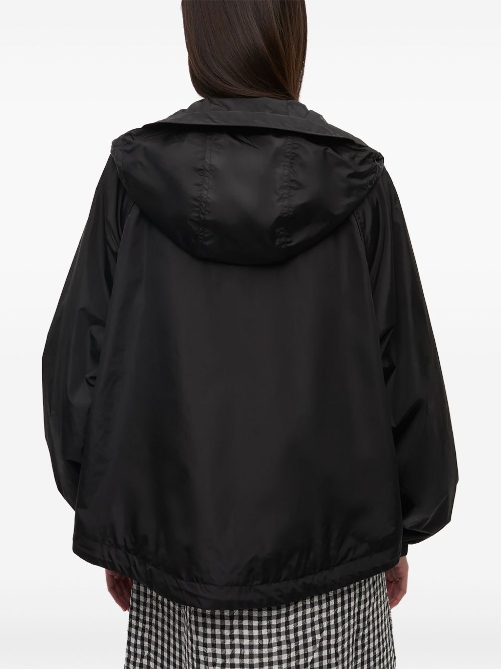 Ganni Coats Black Recycled Nylon