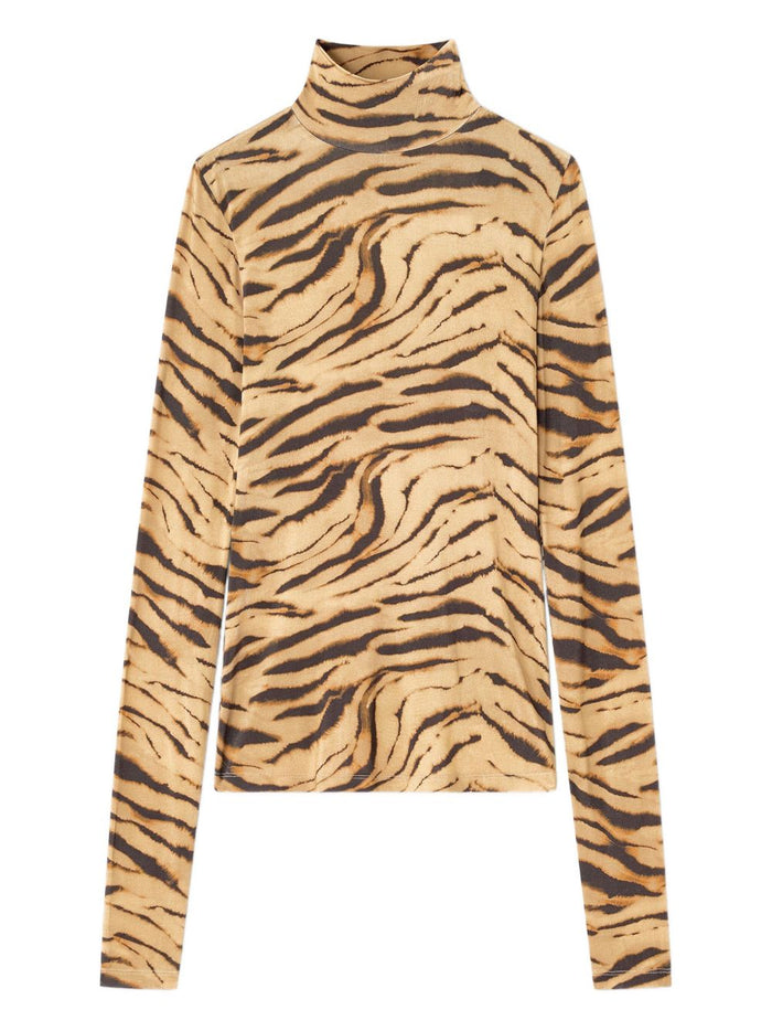 Ganni Sweaters Kaki Viscose Elastane