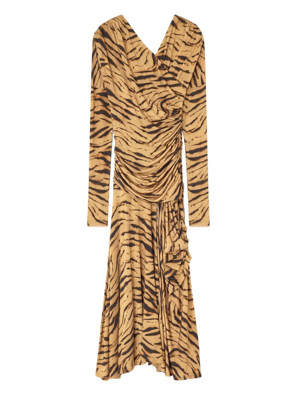 Ganni Dresses Kaki Viscose Elastane