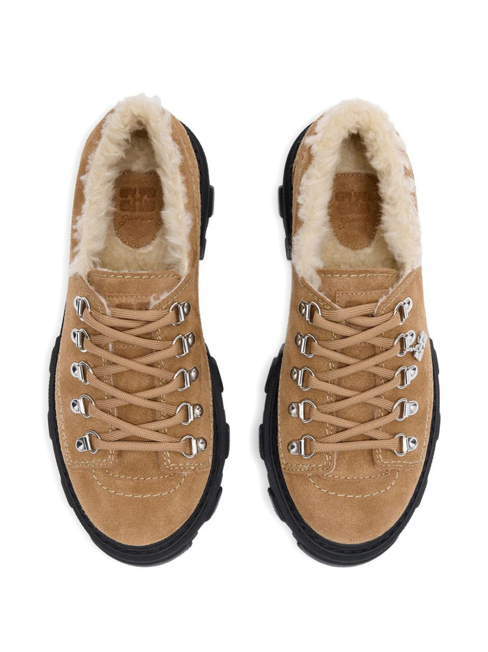 GANNI Flat shoes Marrone Chiaro Rec Le Tencel™ Lyocell Pu