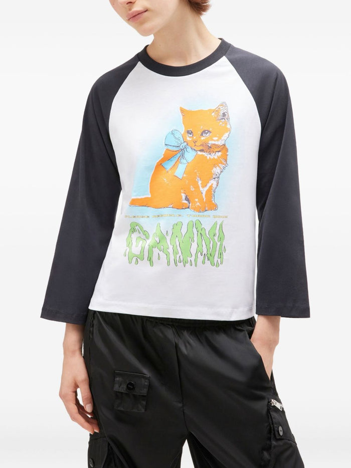 GANNI T-shirts and Polos White Organic Cotton