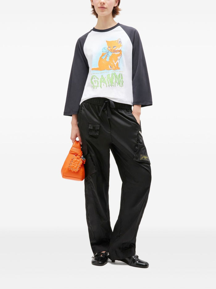 GANNI T-shirts and Polos White Organic Cotton