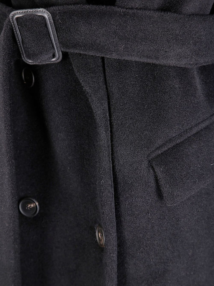 Tagliatore Coats Black Angora Virgin Wool