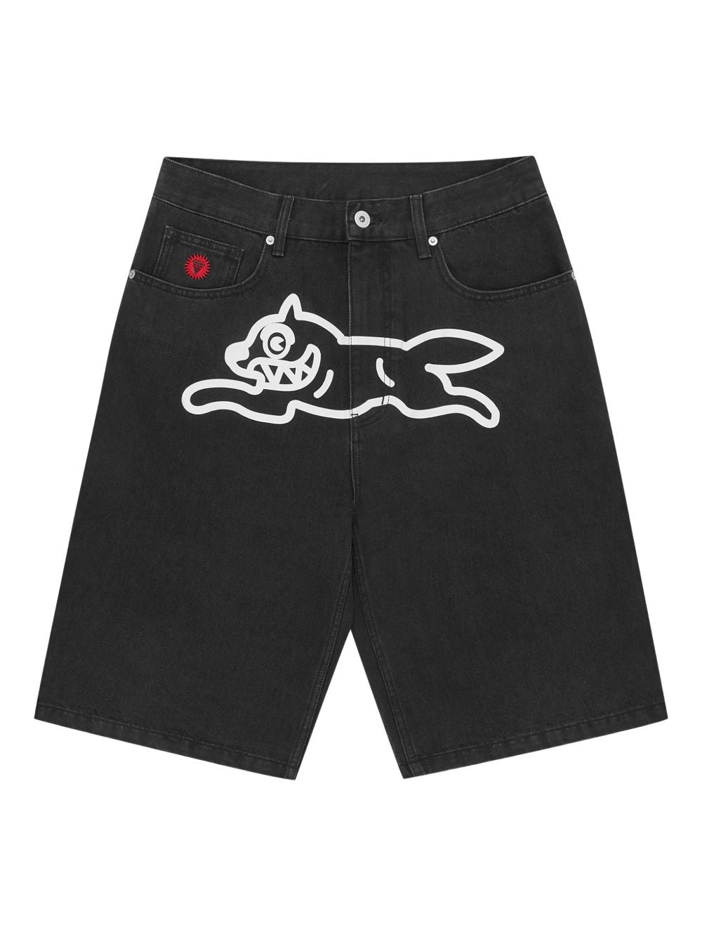 Icecream Shorts Black Cotton
