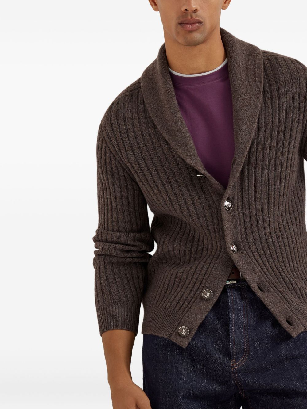 Brunello Cucinelli T-Shirts And Polos Magenta Natural (veg)->cotton100.0 %