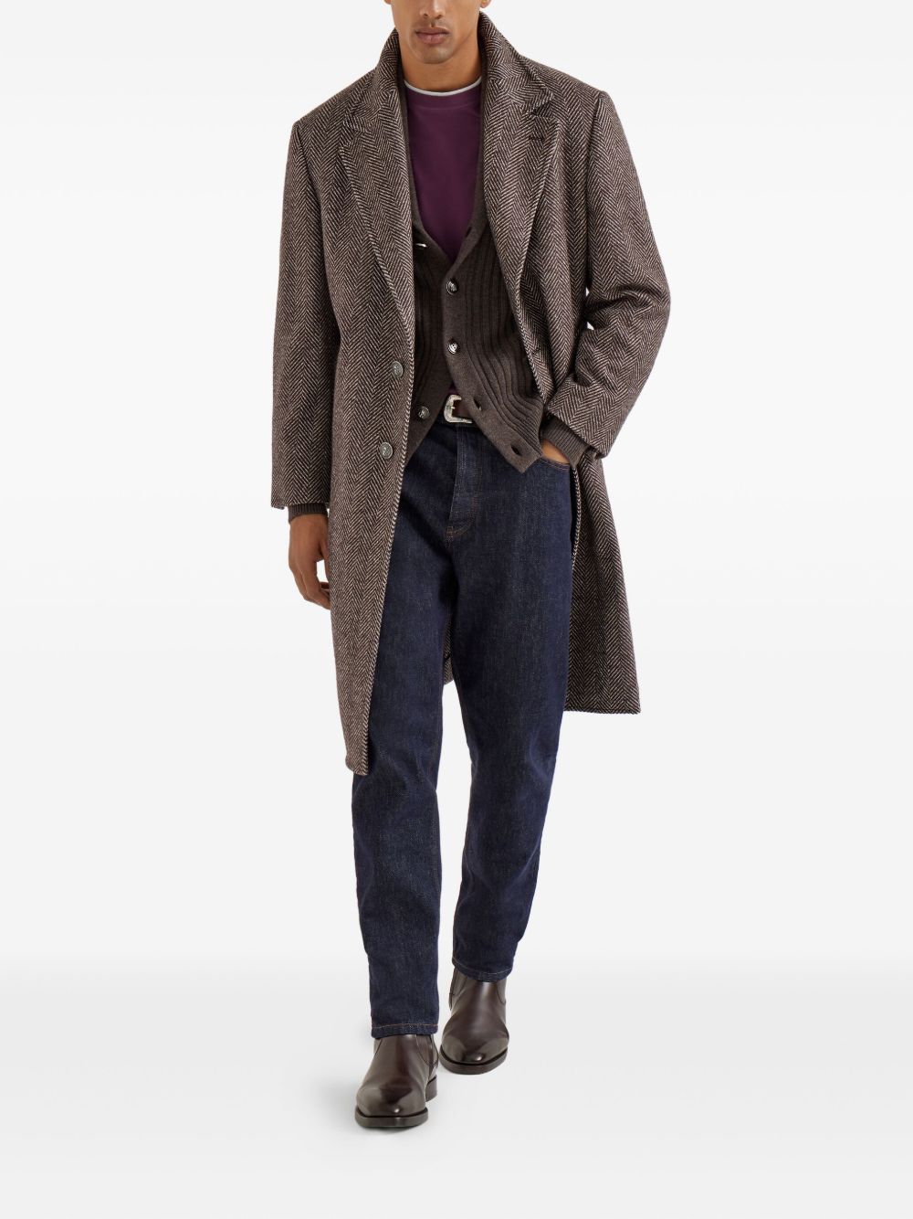 Brunello Cucinelli T-Shirts And Polos Magenta Natural (veg)->cotton100.0 %