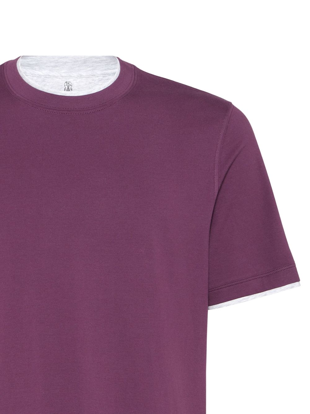 Brunello Cucinelli T-Shirts And Polos Magenta Natural (veg)->cotton100.0 %