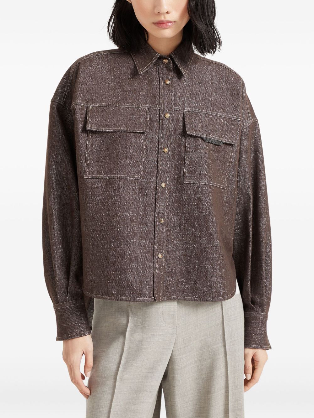 Brunello Cucinelli Shirts Marrone