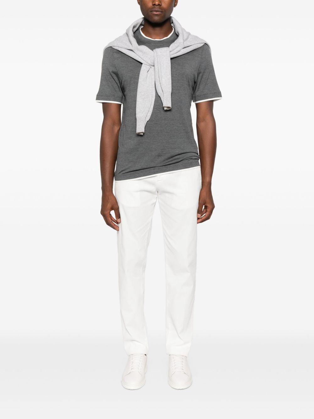 Brunello Cucinelli T-Shirts And Polos Grigio Scuro
