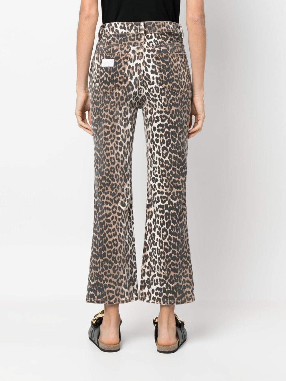 Ganni Jeans Brown Organic Cotton Elastane