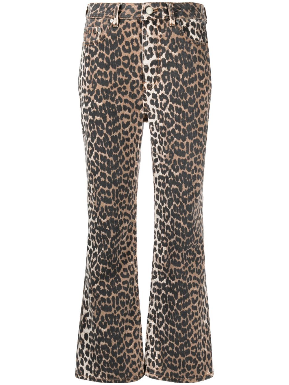 Ganni Jeans Brown Organic Cotton Elastane