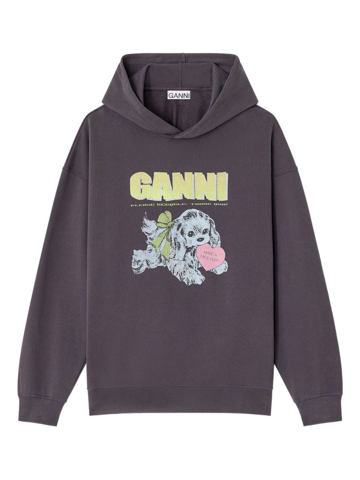 Ganni Sweaters Grey Organic Cotton