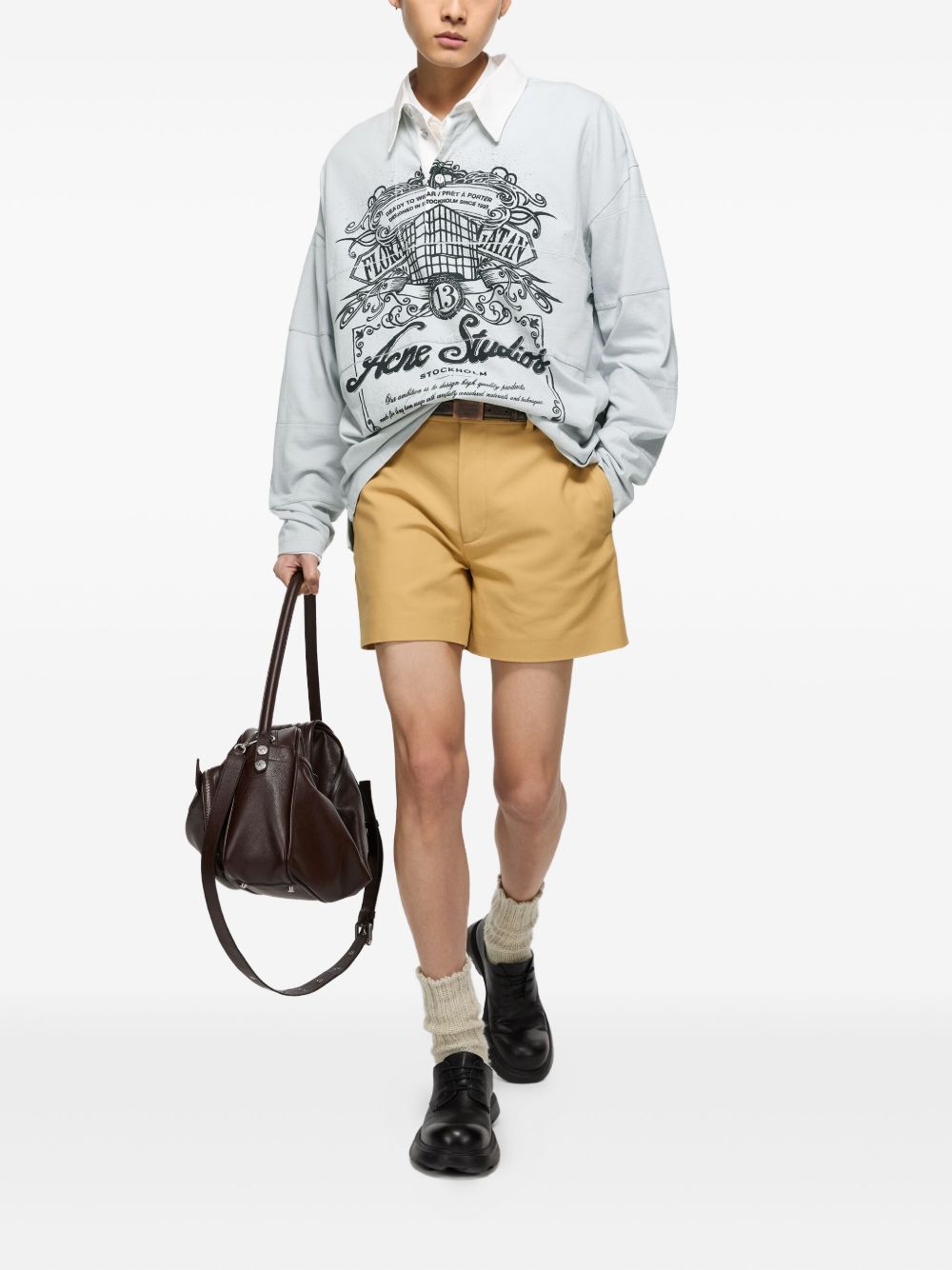 Acne Studios T-Shirts And Polos Light Grey Cotton