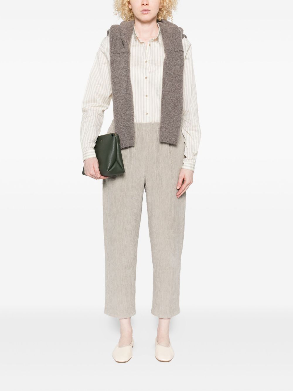 Apuntob Trousers Beige Cotoneelastan