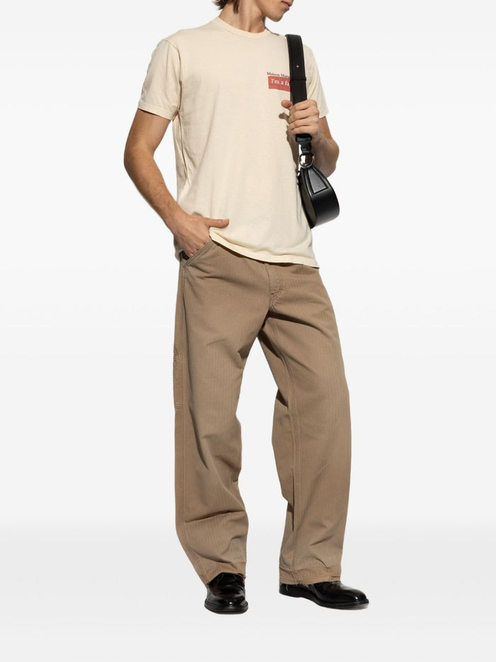 Maison Margiela Trousers Beige Cotton