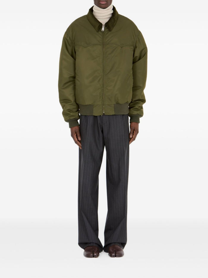 Maison Margiela Coats Green Polyamide