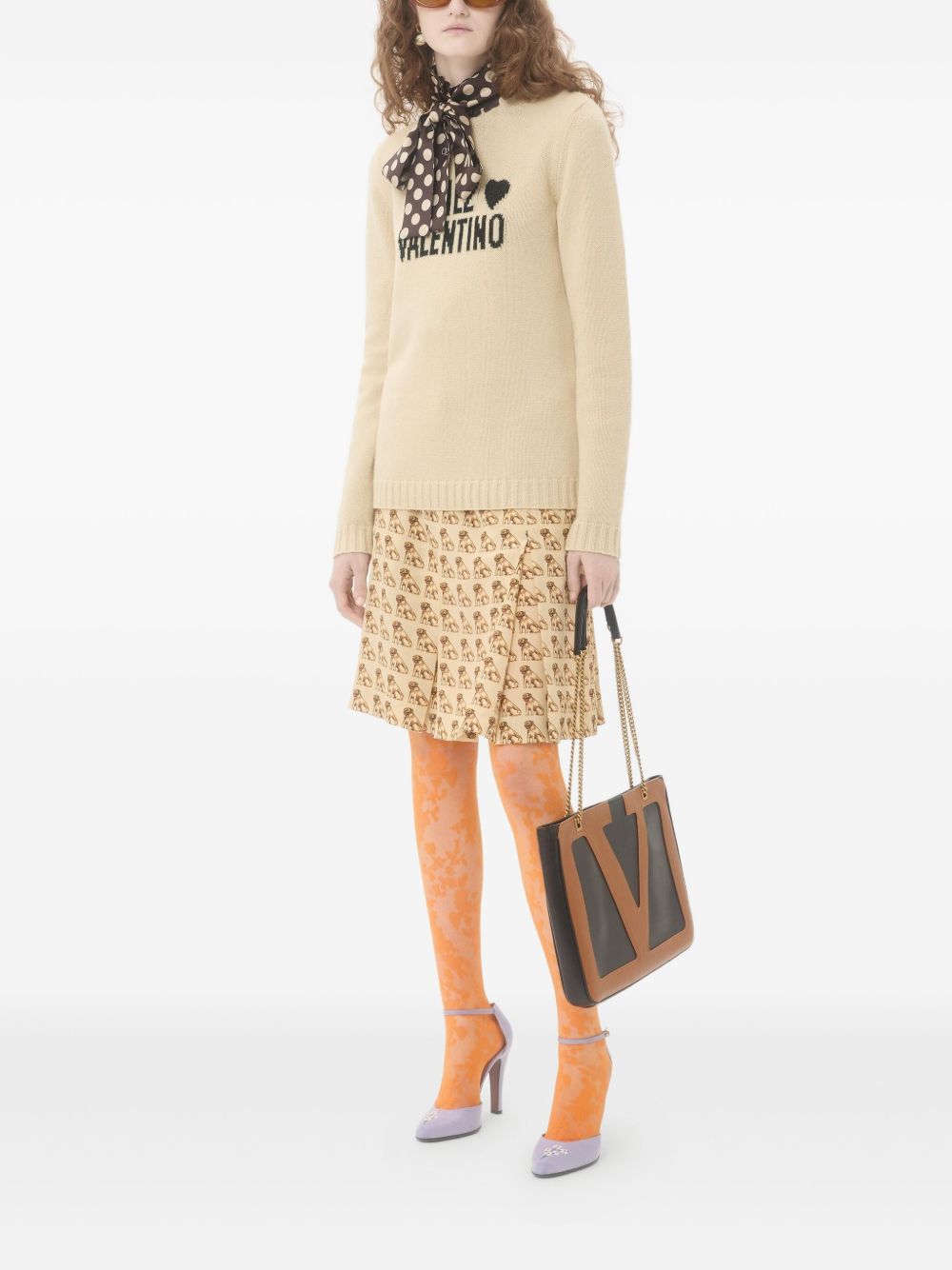 Valentino Sweaters Beige Outer: Virgin Wool