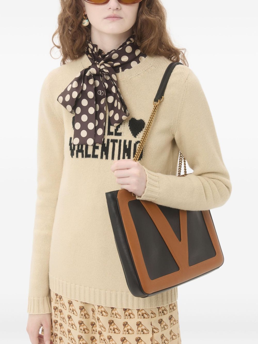 Valentino Sweaters Beige Outer: Virgin Wool