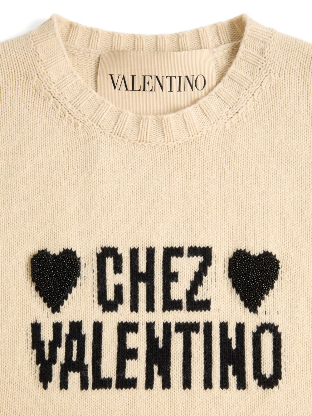 Valentino Sweaters Beige Outer: Virgin Wool
