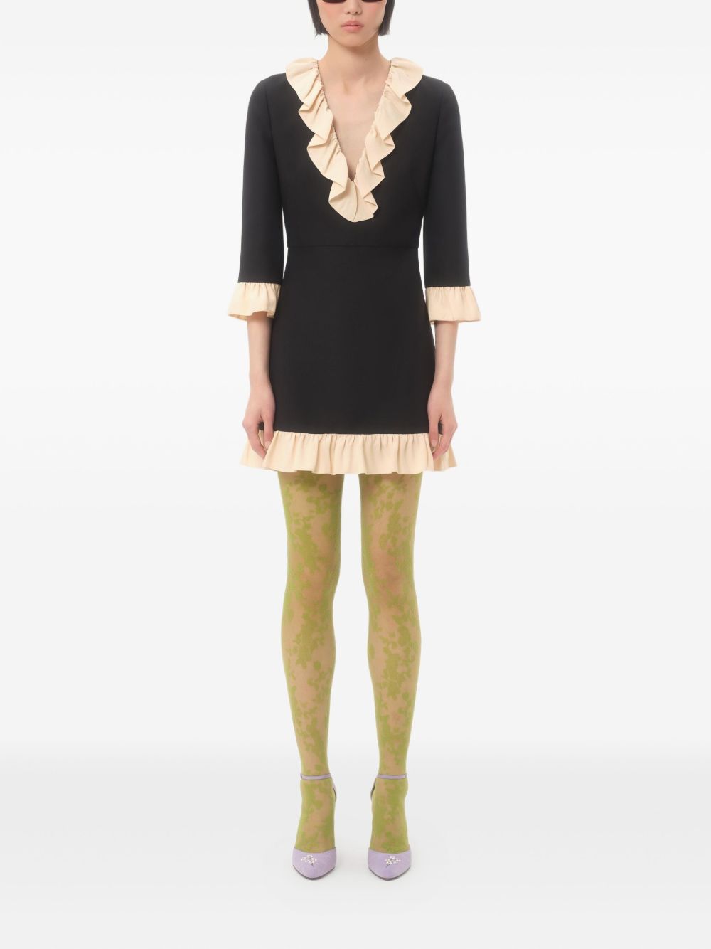 Valentino Dresses Black Outer: Wool