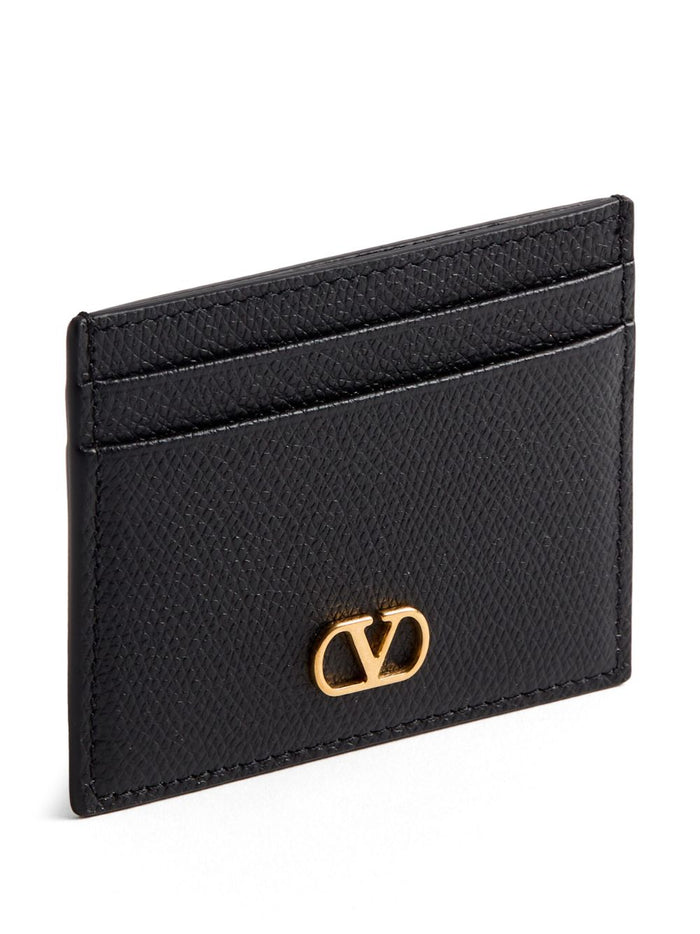 Valentino Garavani Wallets Black Calf Leather