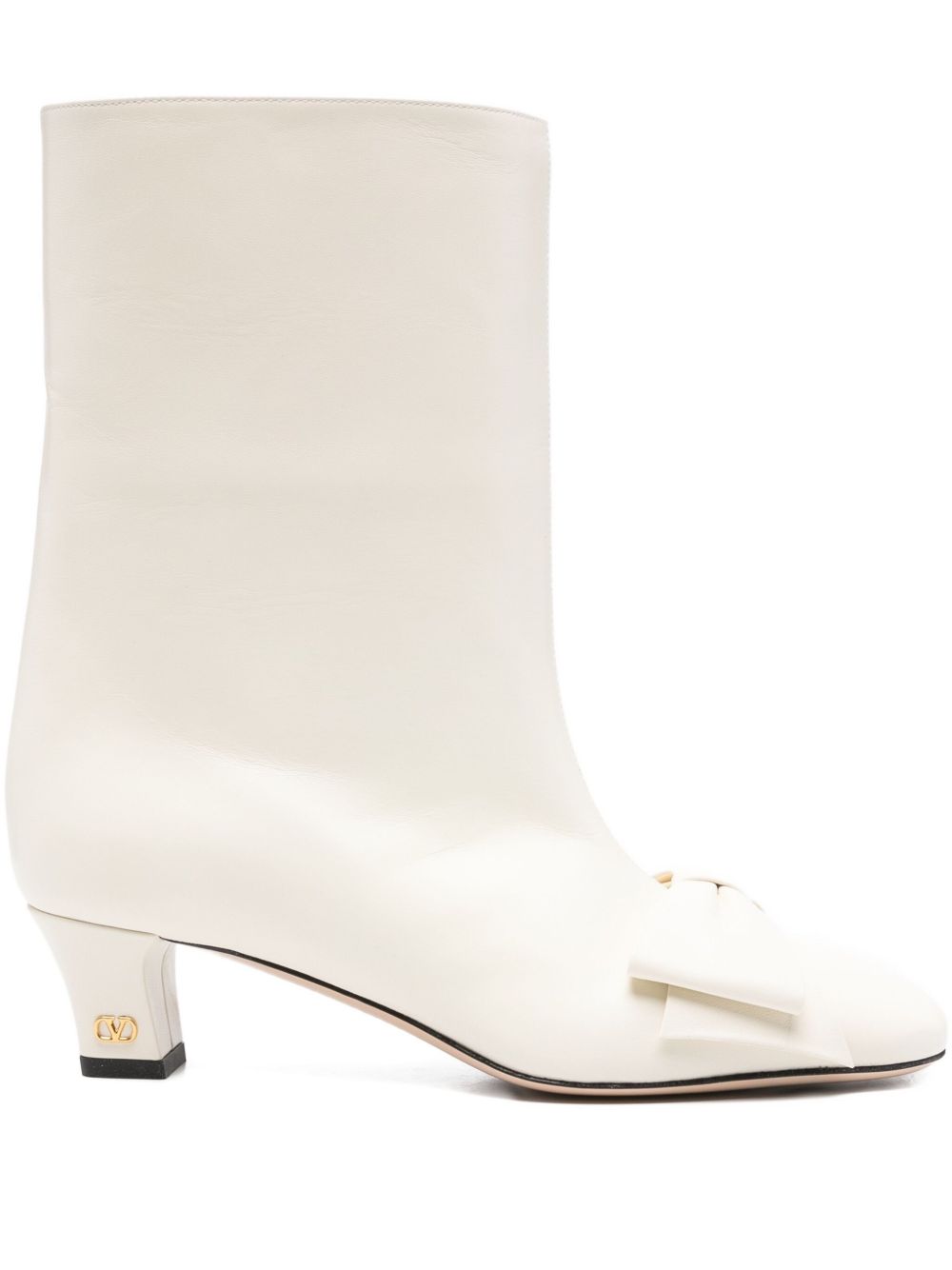 Valentino Garavani Boots Ivory Calf Leather