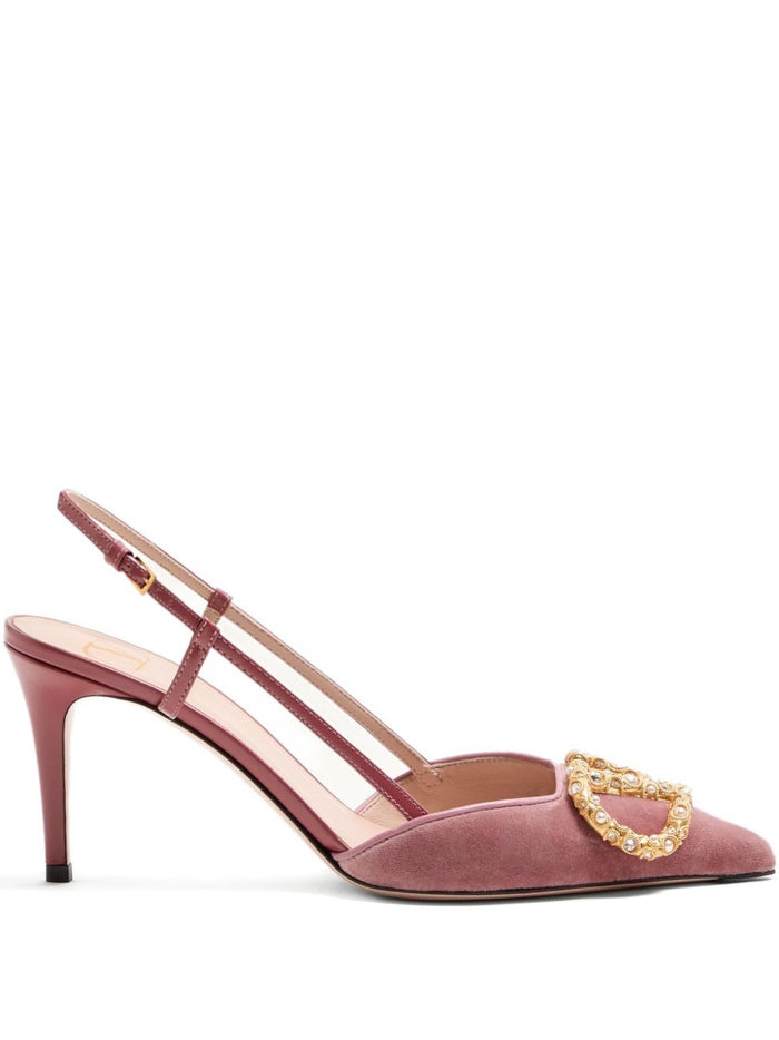 Valentino Garavani With Heel Powder Velvet
