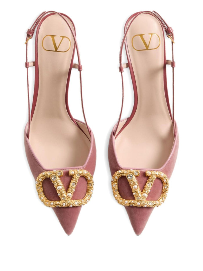 Valentino Garavani With Heel Powder Velvet