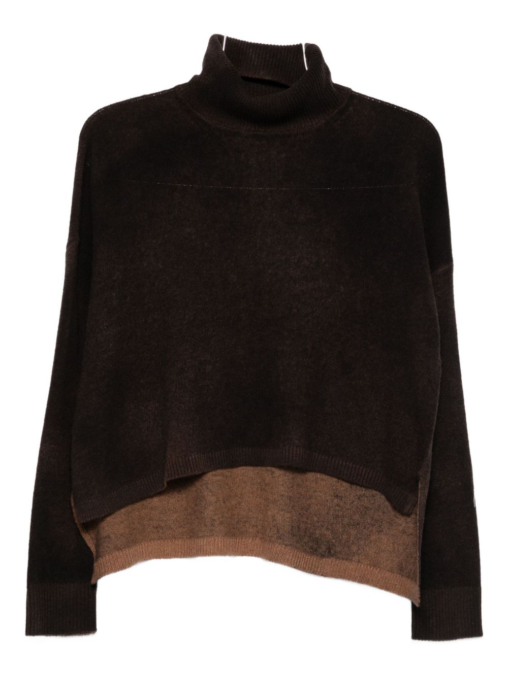 Base Sweaters Brown Fabric