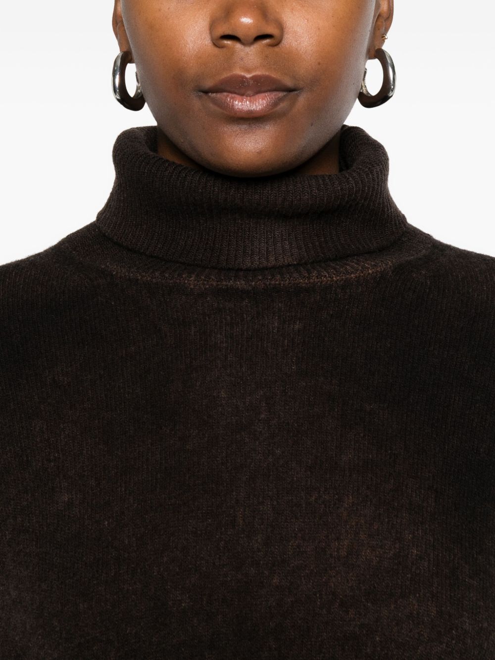 Base Sweaters Brown Fabric