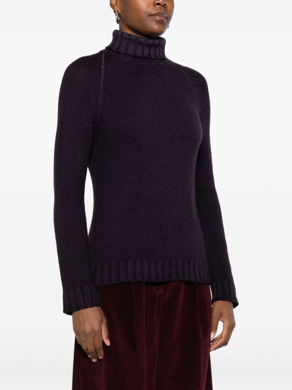 Base Sweaters Purple Fabric