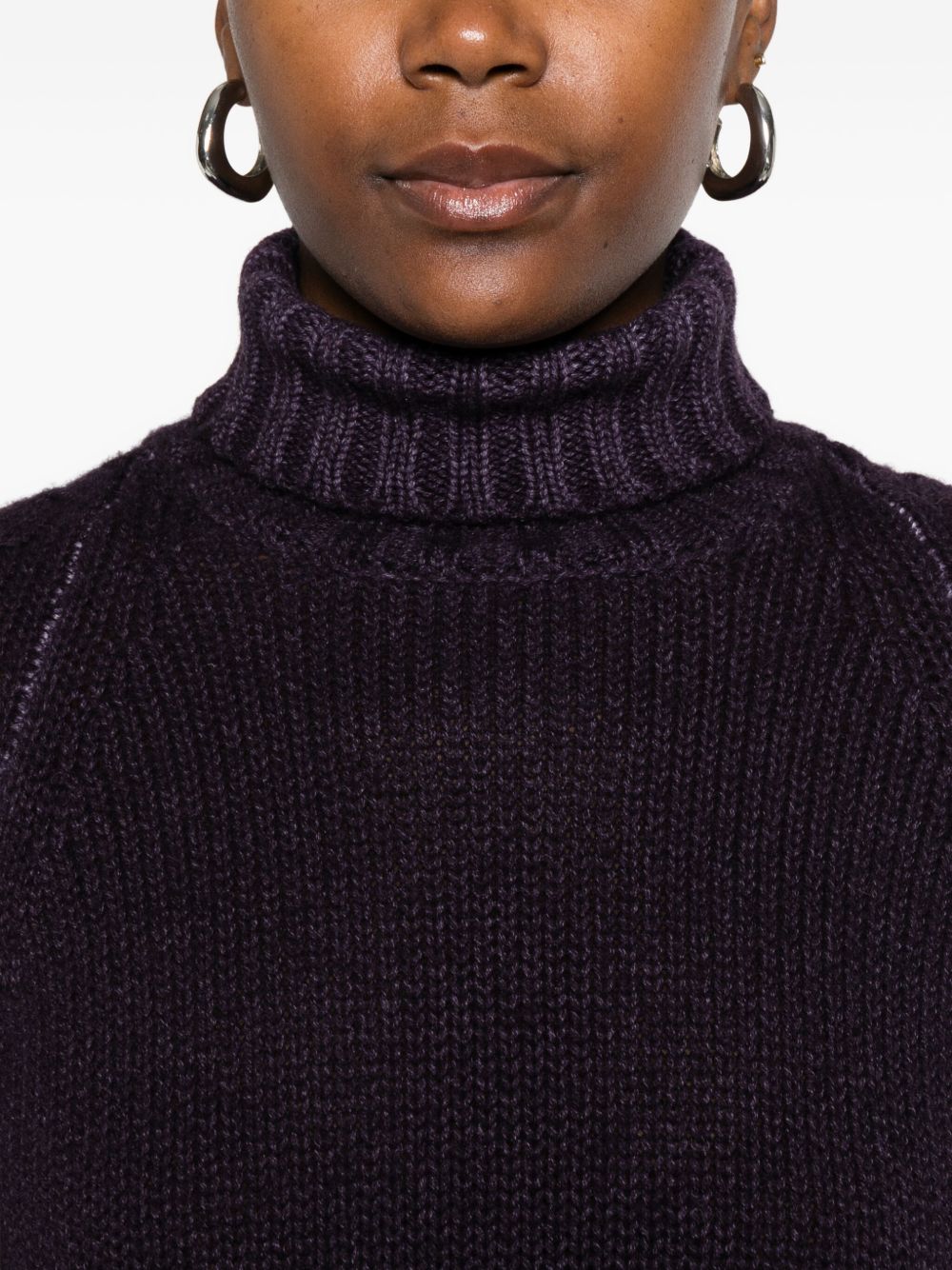 Base Sweaters Purple Fabric