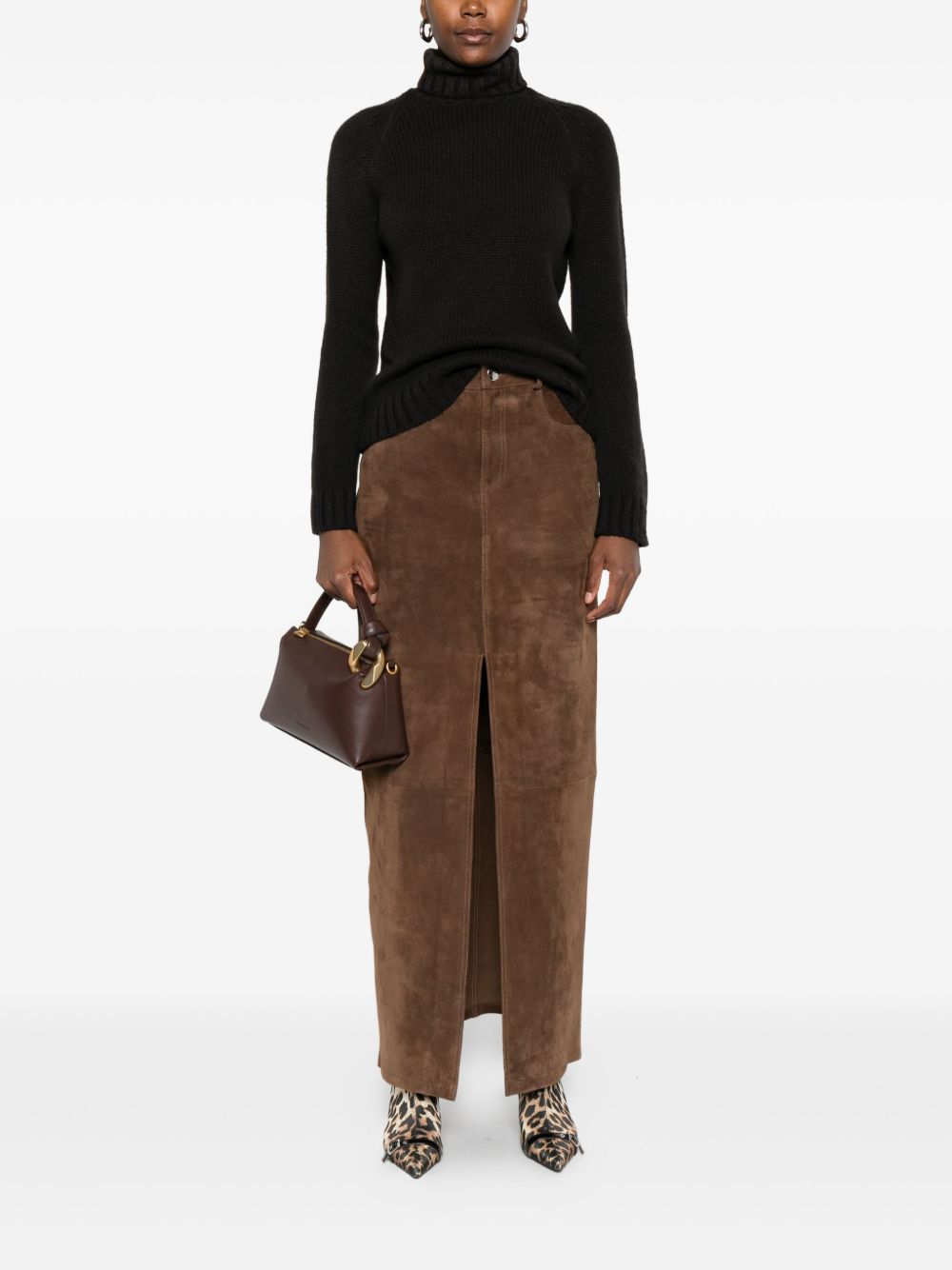 Base Sweaters Brown Fabric