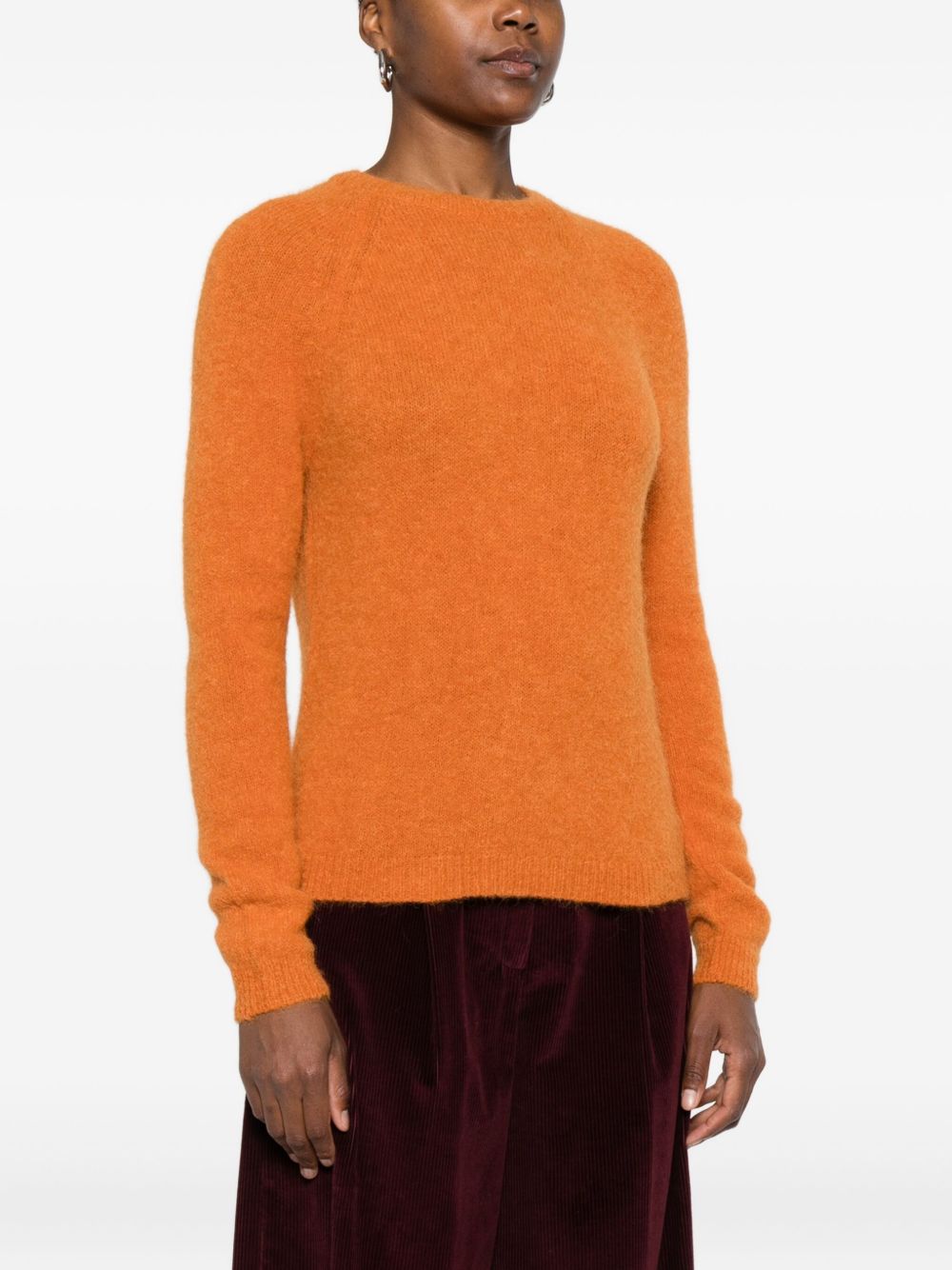 Base Sweaters Orange Fabric