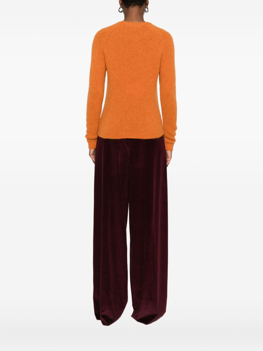 Base Sweaters Orange Fabric