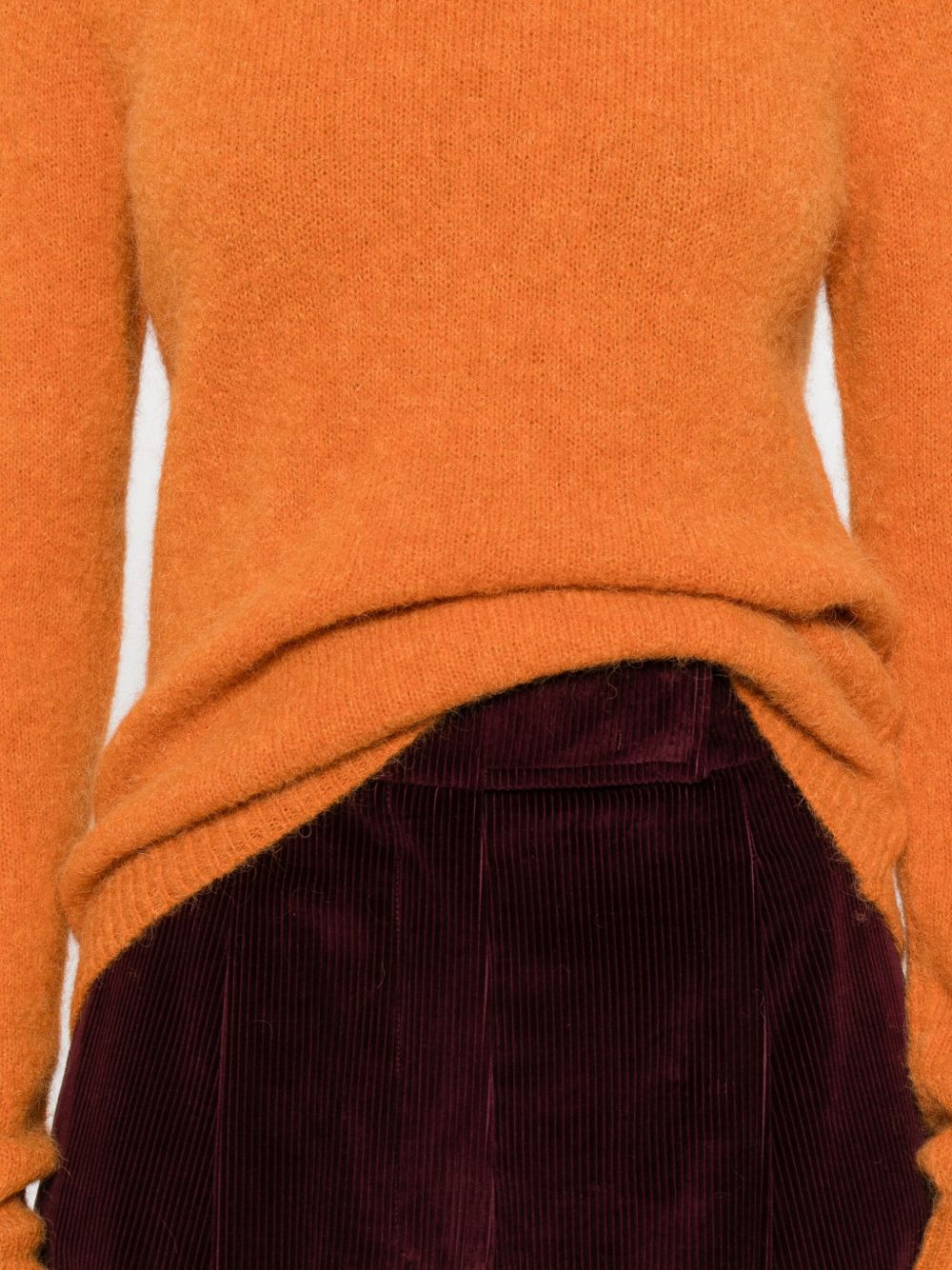 Base Sweaters Orange Fabric