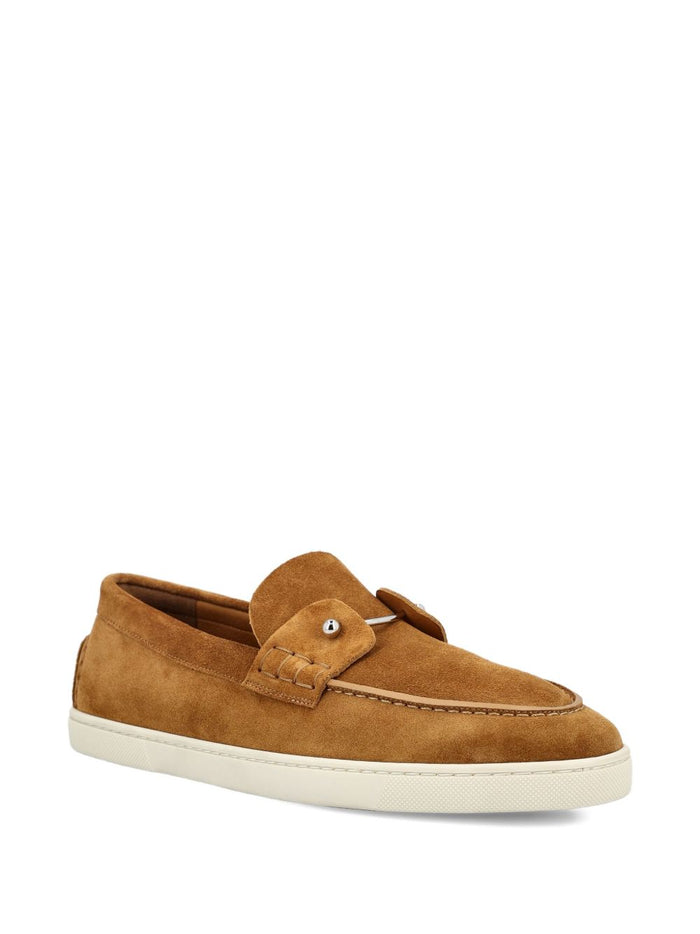 Christian Louboutin Flat Shoes Leather Brown Other->fabric100.0 %