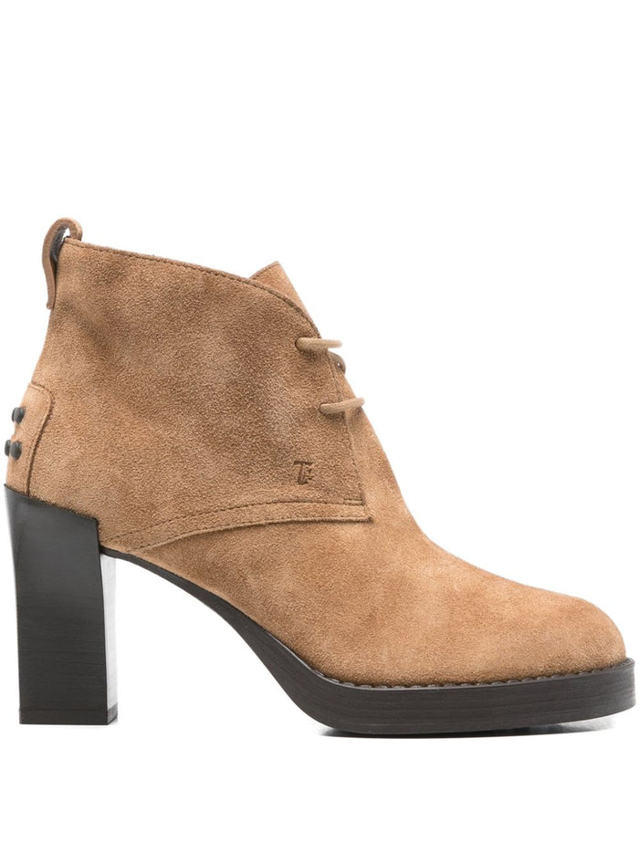 Tods Boots Camel Suede
