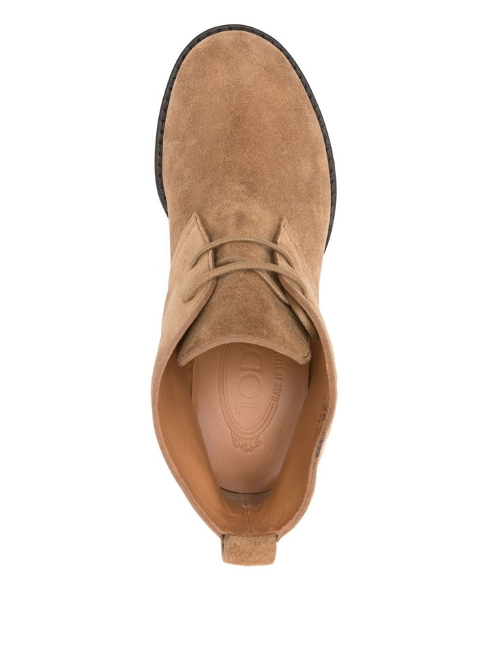 Tods Boots Camel Suede